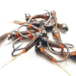 Orange Tag Quill Perdigon - Black Head